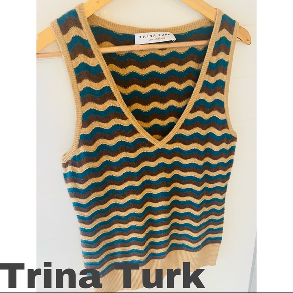 Trina Turk cashmere pullover vest - Picture 6 of 7